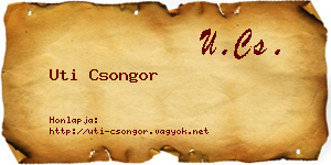 Uti Csongor névjegykártya