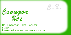csongor uti business card